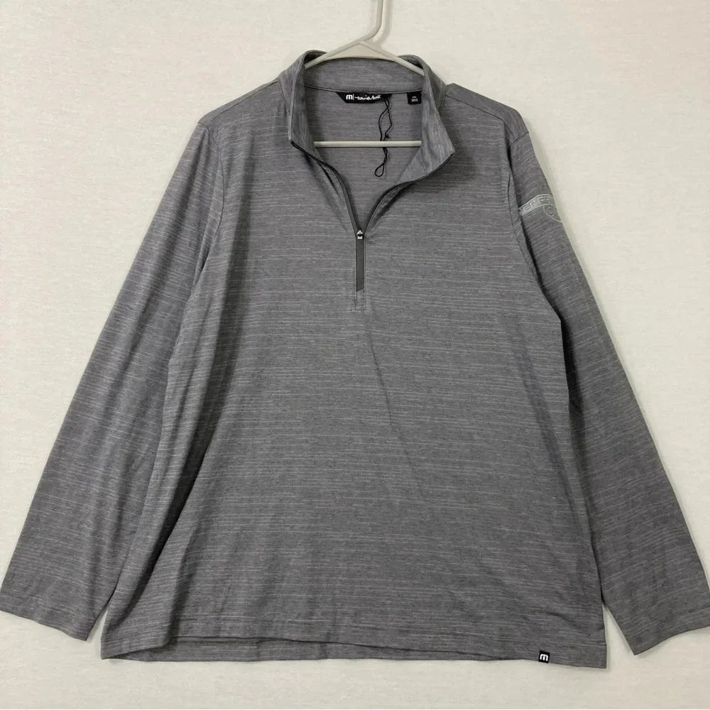 Travis Matthew Gray 1/4‎ Zip Long Sleeve Pull-over Top size XXL